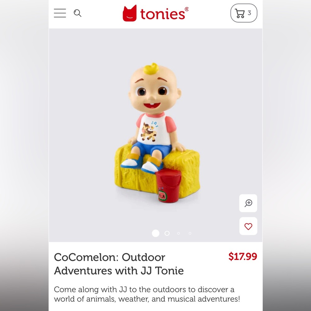 Cocomelon Tonie character for Tonies Box in EUC